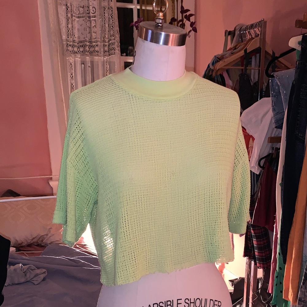 Lime Knit Los Angeles Apparel  Top S